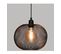 Luminaire Suspension Boule En Métal Noir D 25 Cm