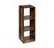 Meuble Étagère 3 Cases De Rangement Effet Bois Foncé Style Industriel H 100.5 Cm