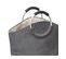 Panier à Linge 35l En Velours Gris L 52 X P 25 X H 60 Cm