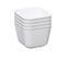 Lot De 4 Boîtes De Rangement "flex" 8cm Blanc