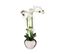 Plante Artificielle Orchidée Dans Un Pot En Céramique Argent H 53 Cm