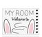 Lot De 2 Stickers Kids "lapin" 50x70cm Noir