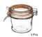 Lot De 3 Pots En Verre "terrine" 325ml Transparent