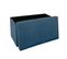 2 En 1 Pouf Pliant Double Et Coffre De Rangement Velours Bleu 76 X H 38 Cm