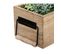 Plante Verte Artificielle Jardinière En Bois L 35 Cm