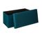 2 En 1 Pouf Pliant Double Et Coffre De Rangement En Velours Bleu Canard 76 X 38 Cm