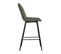 Tabouret Chaise De Bar Assise Vert Kaki Et Pieds En Métal H 107 Cm