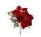 Branche Décorative Spéciale Fêtes Poinsettia Rouge Fleur De Noël H 75 Cm