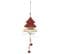 Sujet De Noël Déco "sapin Long" 32cm Rouge