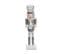 Déco De Noël Figurine Casse Noisette En Bois Blanc Et Argent H 38 Cm