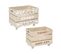 Set De 2 Coffres À Jouets Cagettes Sur Roulettes En Bois Blanc