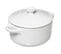 Cocotte et Soucoupe "bambou" 13cm Blanc