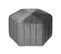 Pouf En Velours Gris Assise Large 52 X 48 Cm