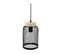 Luminaire Suspension En Bois Et Métal Noir D 15 Cm