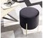 Tabouret Velours Noir Et Pied En Métal H 40 Cm