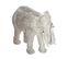 Objet Décoratif Éléphant En Résine Effet Bois Blanchi L 27 Cm