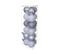 Déco De Sapin Lot De 18 Boules De Noël  D 3 Cm - Argent Et Blanc