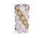 Déco De Sapin Lot De 30 Boules De Noël D 6 Cm  - Or Et Blanc