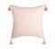 Housse De Coussin Hindou Or Et Pompons 40 X 40 Cm