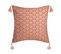 Housse De Coussin Hindou Or Et Pompons 40 X 40 Cm