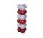 Déco De Sapin Lot De 18 Boules De Noël  D 3 Cm - Blanc Et Rouge