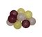 Guirlande Décorative à Piles 10 LED Boules En Coton Multicolore D 6 X L 165 Cm