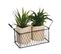 Set 2 Plantes Artificielles Aloe Vera Dans Un Panier En Métal H 21 Cm