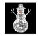 Déco Lumineuse Bonhomme De Neige 3d 96 LED Blanc Froid 8 Jeux De Lumière H 57 Cm