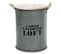 Lot De 3 Coffres Bidon En Métal Gris Alu Loft Rétro Factory