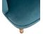 Fauteuil Crapaud Velours Bleu Pieds Bois Tournés Atmosphera - Bleu