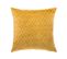 Coussin Déhoussable Ocre Motif En Relief 40 X 40 Cm