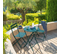 Table De Jardin Pliable Ronde Greensboro - 2 Places - Bleu Canard