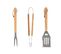 Set De 3 Ustensiles Pour Barbecue En Inox Et Manche En Bois