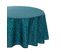 Nappe Ronde Anti-taches Bleu Canard Imprimé Feuille D 180 Cm