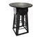 Table et 4 Chaises Extensibles "to Paris" 77cm Noir