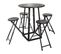 Table et 4 Chaises Extensibles "to Paris" 77cm Noir