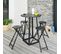 Table et 4 Chaises Extensibles "to Paris" 77cm Noir