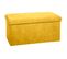 2 En 1 Pouf Pliant Double Et Coffre De Rangement Velours Côtelé Ocre H 38 Cm