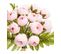 Bouquet De Fleurs Artificielles 18 Mini Camélias Rose D. 17 X H. 26 Cm