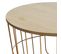 Table À Café En Métal Moutarde Et Plateau En Bois H 38 Cm