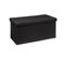 2 En 1 Pouf Pliant Double Et Coffre De Rangement Noir 76 X 37.5 Cm