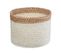 Set De 3 Paniers De Rangement En Jute Naturel Et Blanc