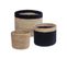 Set De 3 Paniers De Rangement En Jute Beige Et Noir