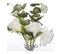 Composition Florale Artificielle Eucalyptus Et Fleurs Vase En Verre H 41 Cm