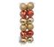 Déco De Sapin Lot De 12 Boules De Noël D 4 Cm - Rouge Et Or