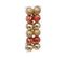 Déco De Sapin Lot De 12 Boules De Noël D 4 Cm - Rouge Et Or