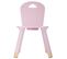 Chaise Pour Enfant En Bois Rose H 50 Cm