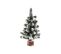 Déco De Noël Sapin De Table Artificiel  Floqué Blanc Sur Socle En Bois H 25 Cm