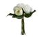 Bouquet Composé Fleurs Artificielles Blanches D. 28 X H. 30 Cm