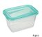 Lot De 4 Boîtes De Conservation "fresh et Freeze" 0,75l Bleu